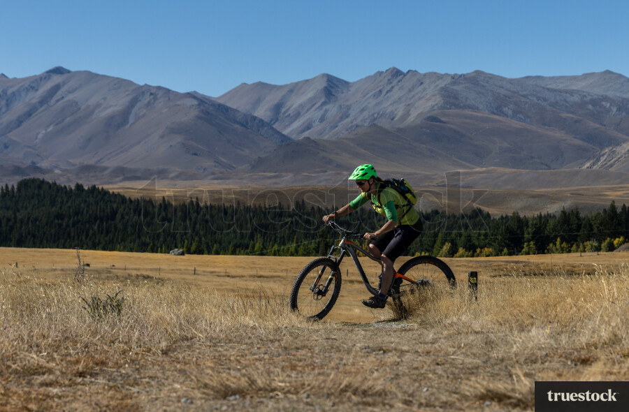 Woman Riding Mountain Bike