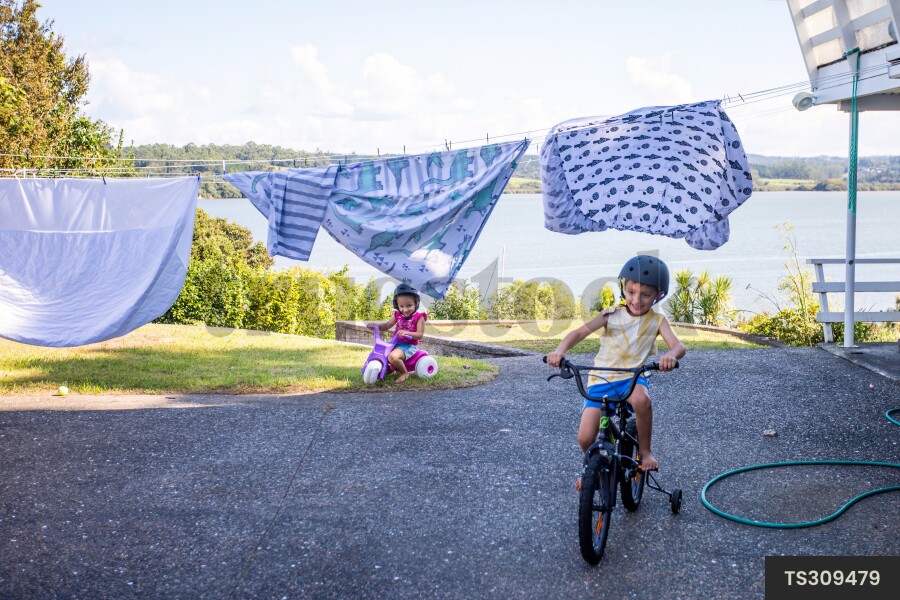 Kids Playing on Bikes
