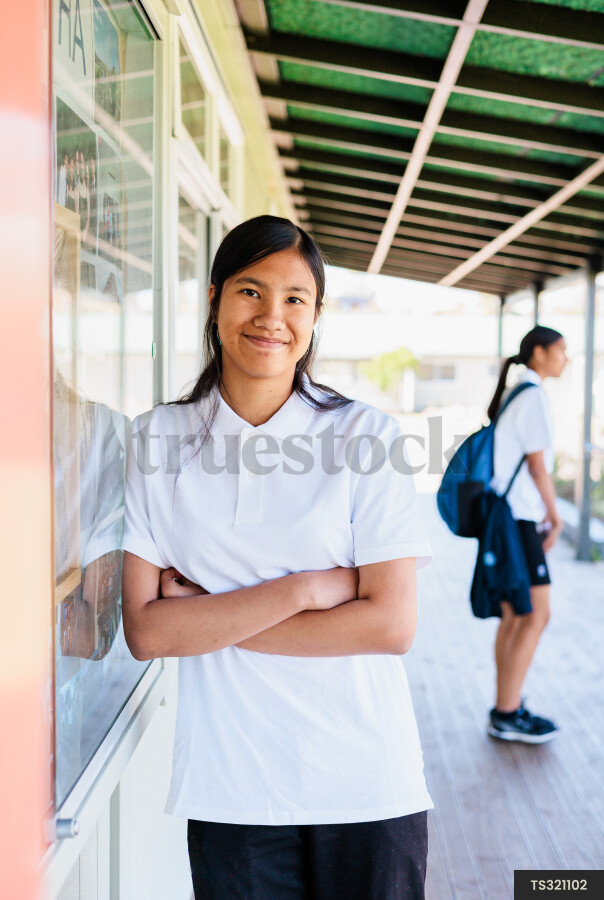 Portrait of Girl at School