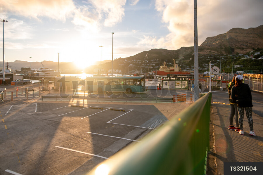 Lyttelton Port at sunset