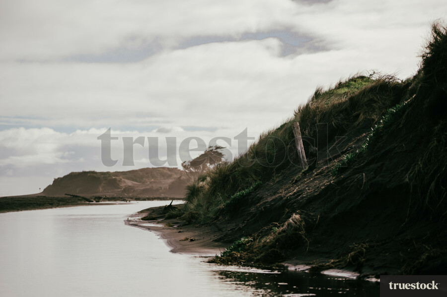sand dune next to estuary