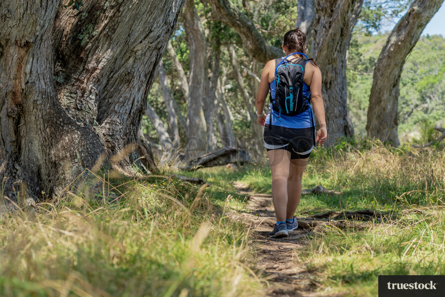 Woman Hiking in Waihi