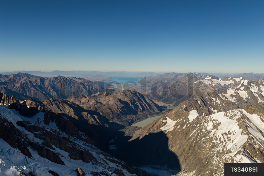 Aerial view of Aoraki Mount Cook