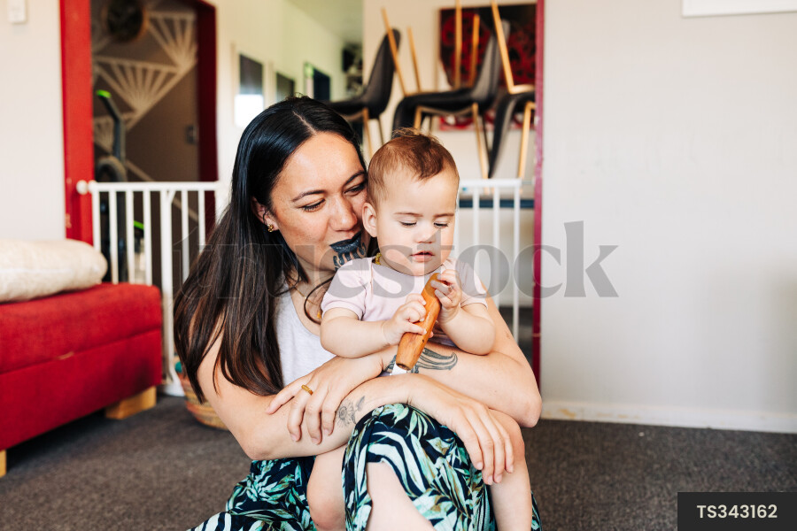 Mother and Baby with Instrument