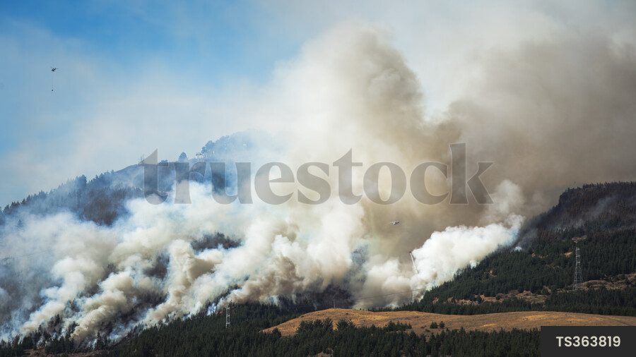 Port Hills fire in Christchurch, New Zealand