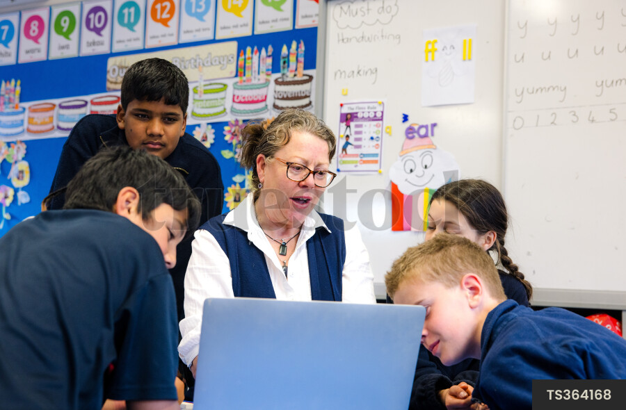 Kids Using Laptop for Learning