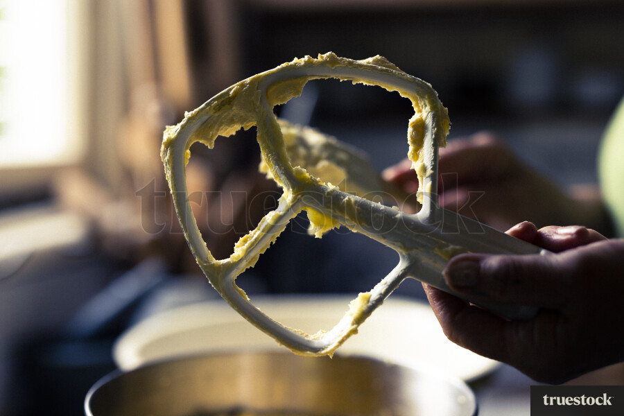 Mixer Being Used for Baking
