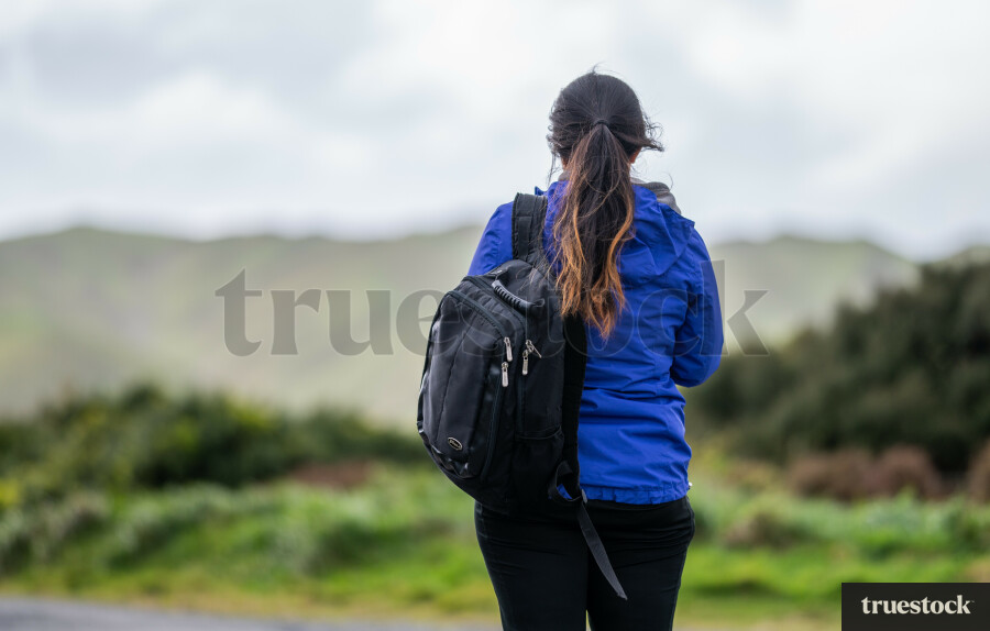 Chinese woman walking
