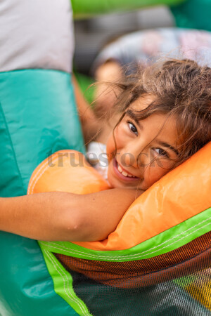 Young Girl on Bouncy Castle