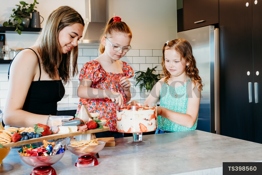Family Fun Making Trifle