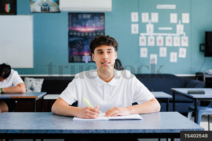 Boy at Desk