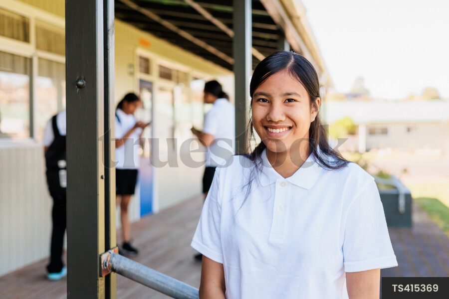 Portrait of Girl at School