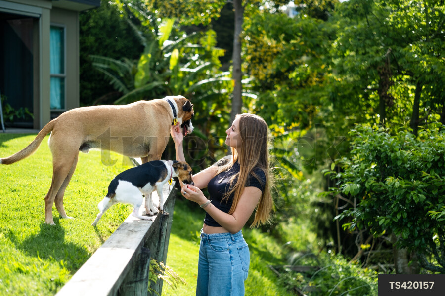 Teen Girl in yard