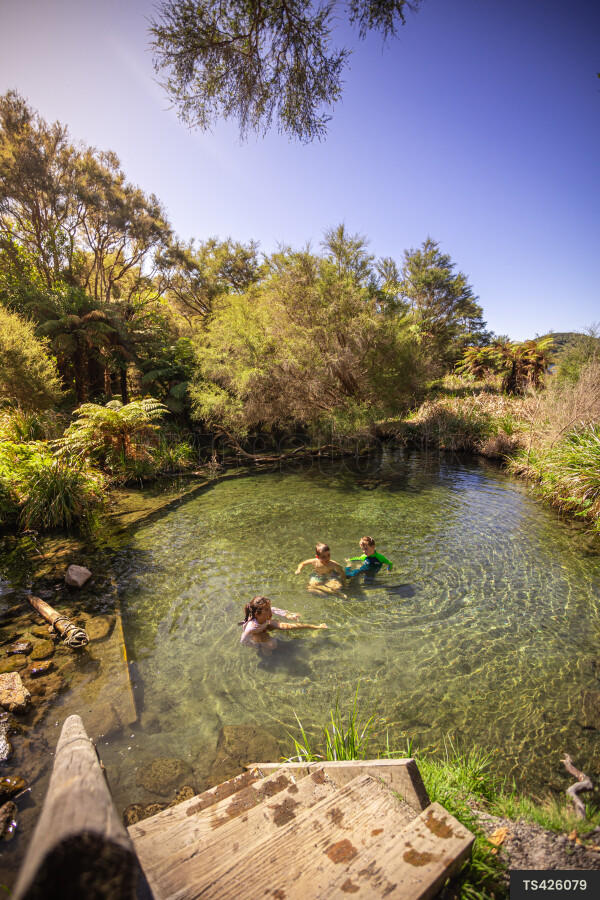 Kids Swimming at Lake Tarawera