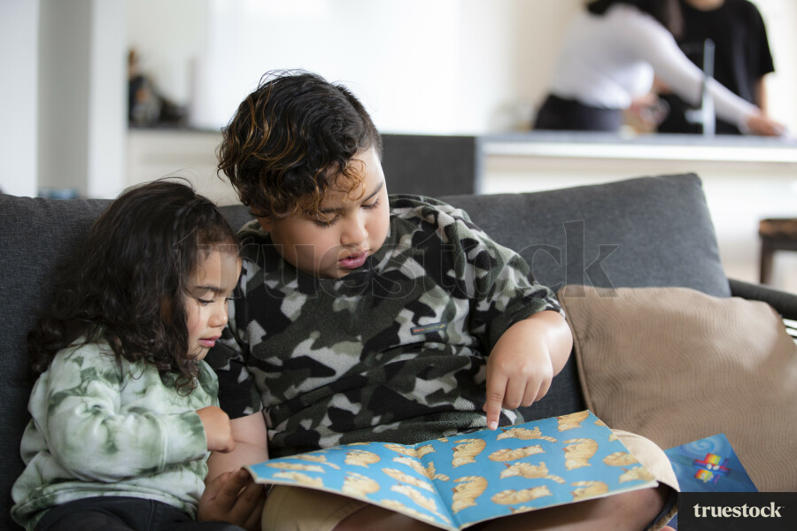 Brother and Sister Reading Book