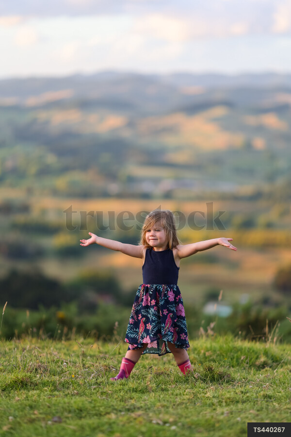 Young Girl on Hill