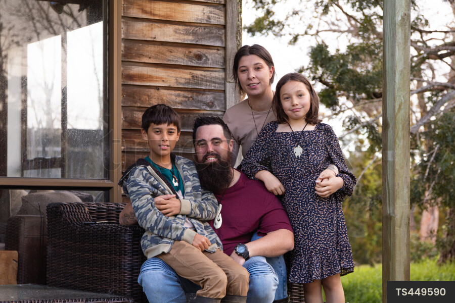 Family on Porch