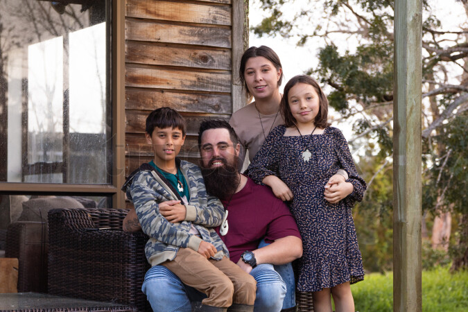 Family on Porch