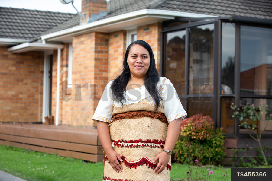 Tongan Woman in Cultural Clothing