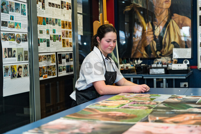 Young Girl in Art Class