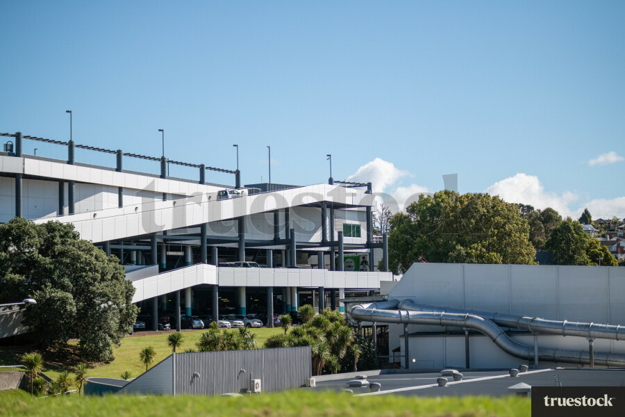 Shopping centre on a clear day