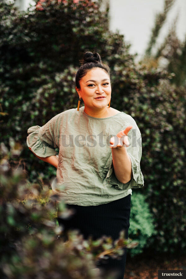 Māori Business Woman Portrait by Bush
