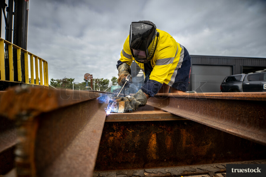 Man Welding Steel