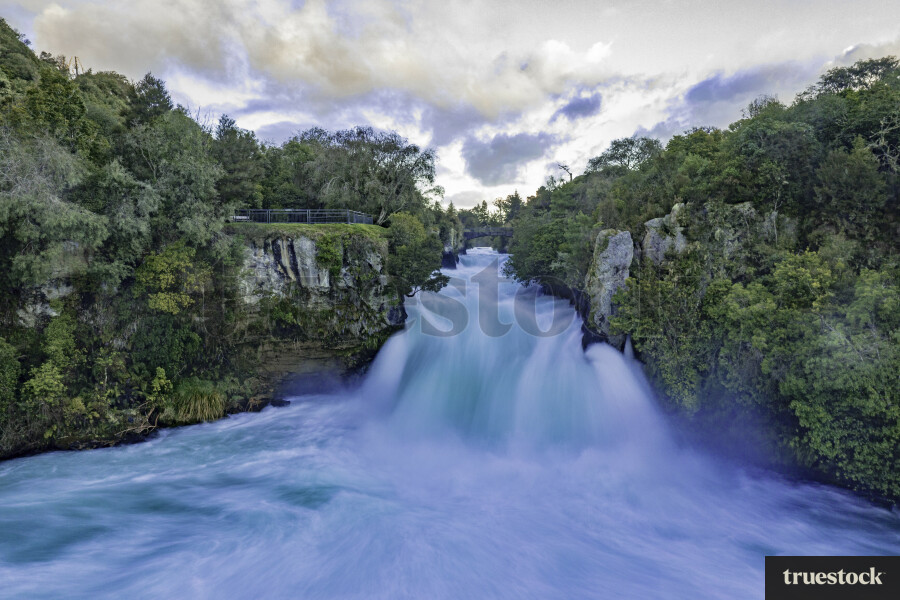 Drone image of waterfall