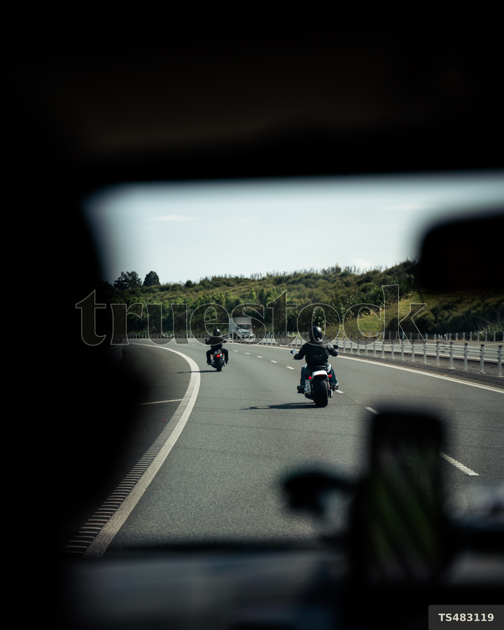 Motorcyclists Rear View TS483119 Back view of two motorcyclists on road trip by Oscar ...