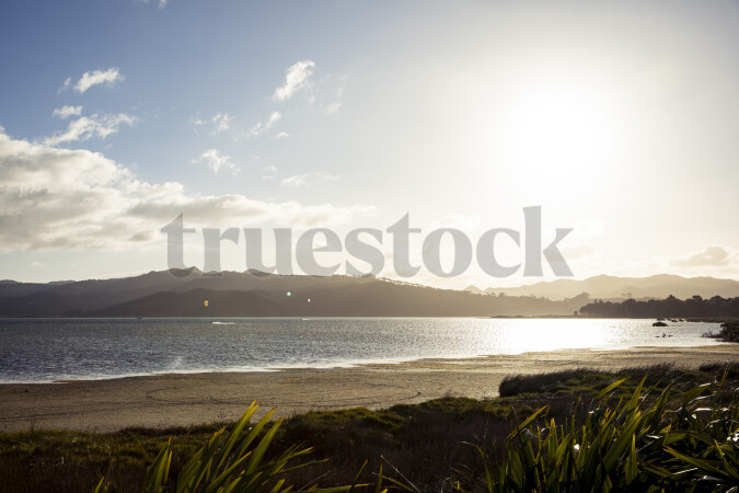 Beach at sunset in Matarangi, Waikato