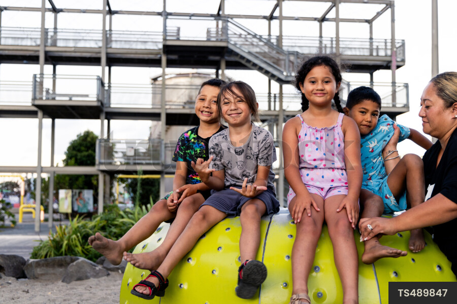 Children playing on playground