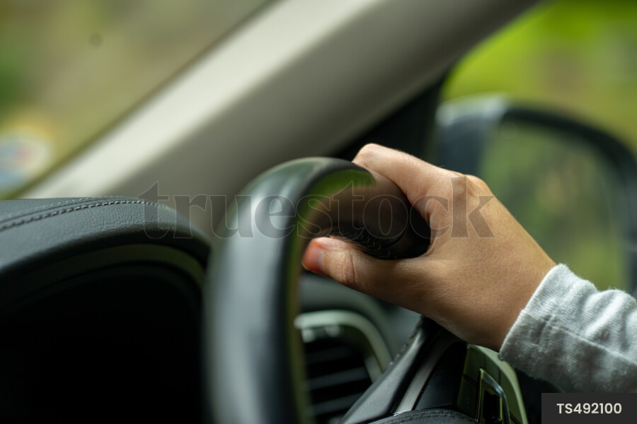 Inside of Car While Driving