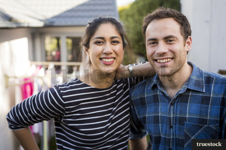 Young couple at home