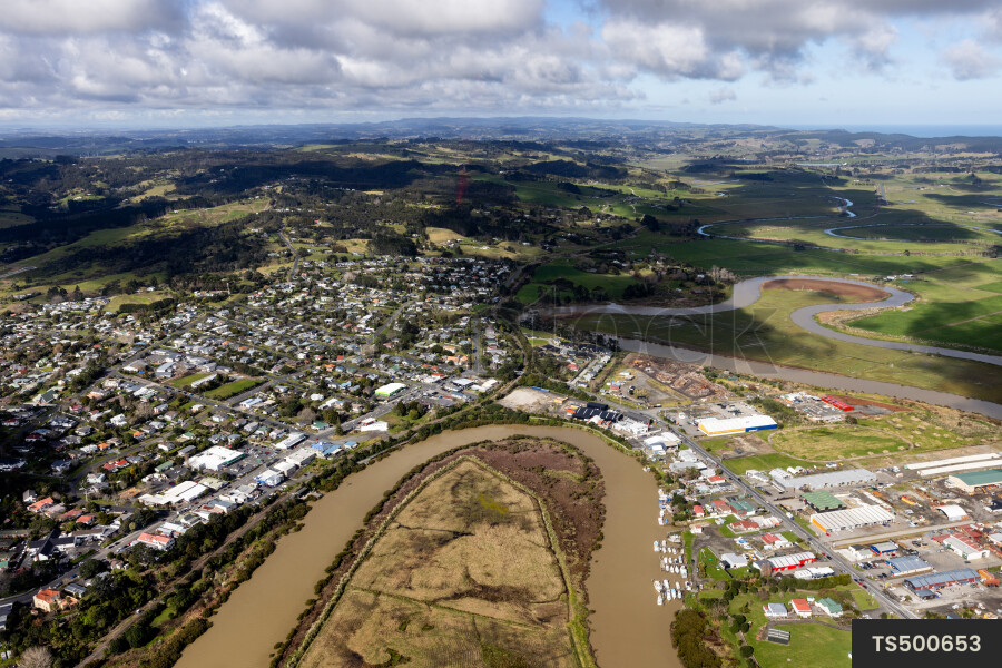 Aerial view of Kaipara Harbour