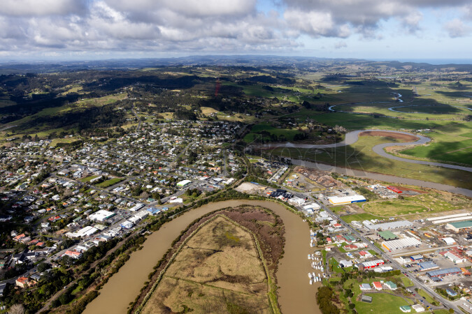 Aerial view of Kaipara Harbour
