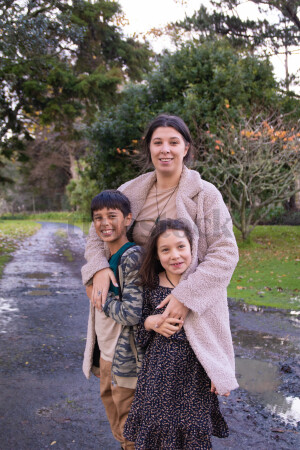 Family in Driveway