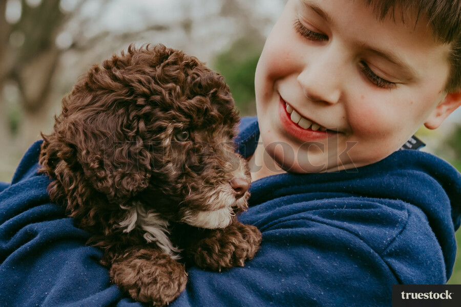 Boy with his Puppy