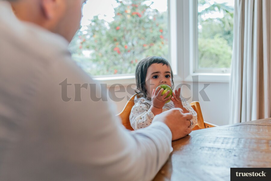 Daughter Eating Apple