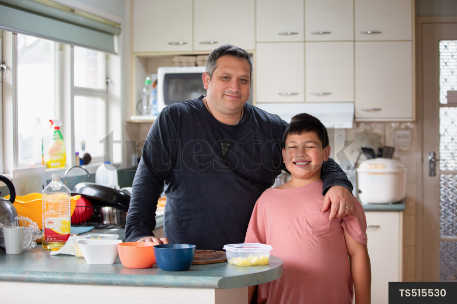 Young Boy with Homemade Pizza