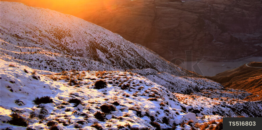 Snow on mountain in Mount Aspiring National Park