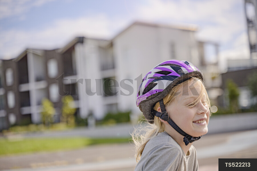 Young Girl on Scooter