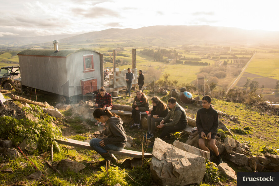 Gathered around the fire