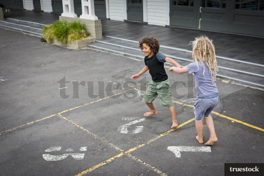 Children playing at school