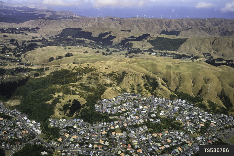 Aerial view of suburb