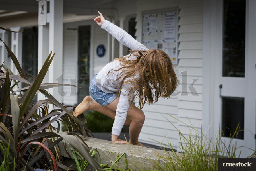 Child playing at school