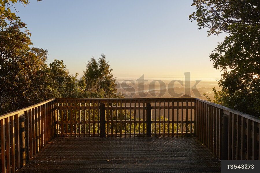 Lookout at Waitakere Ranges during sunrise