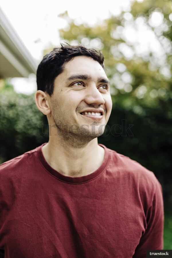 Portrait of Man in Backyard