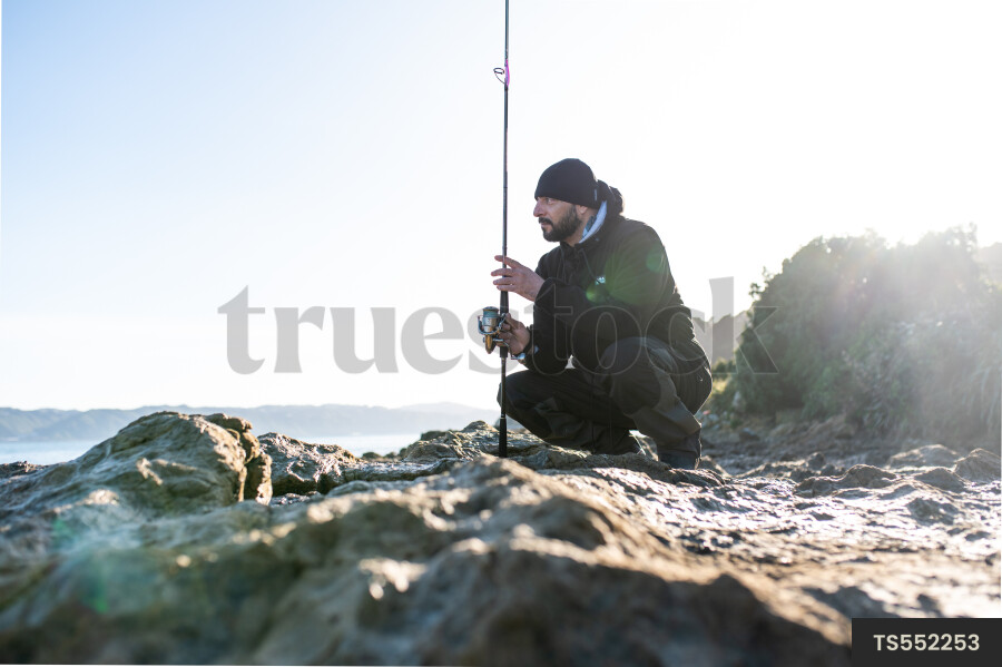 Man Fishing in Wellington