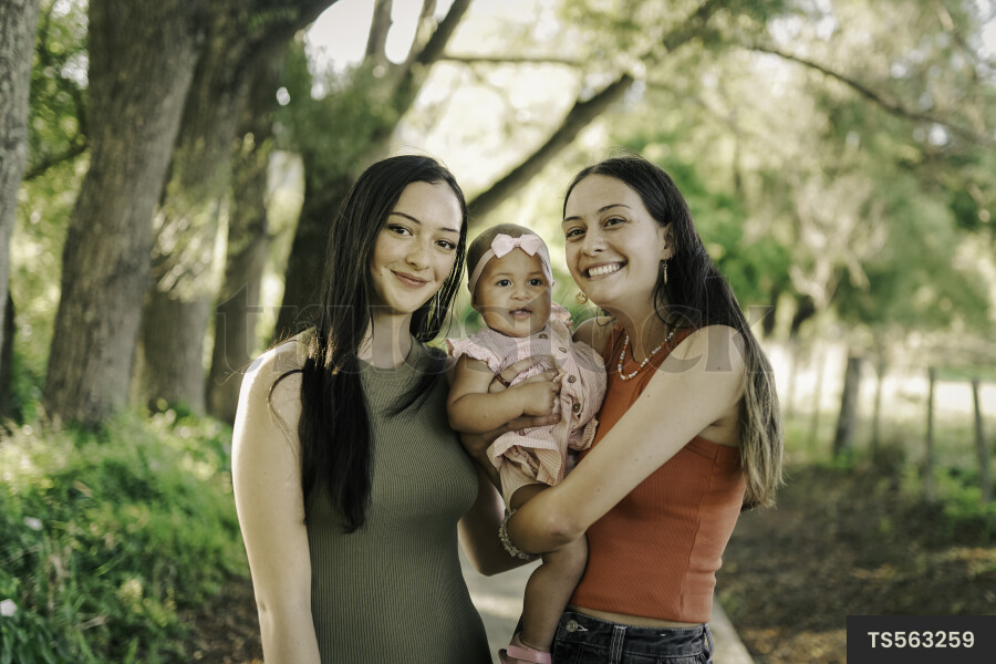Sisters and Baby at a Reserve