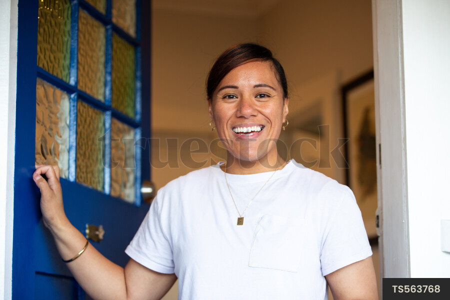 Mother at Front Door